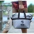 thumbnail image 3 of geckobrands Tote Dry Bag Cooler, Neon Blue, 3 of 4