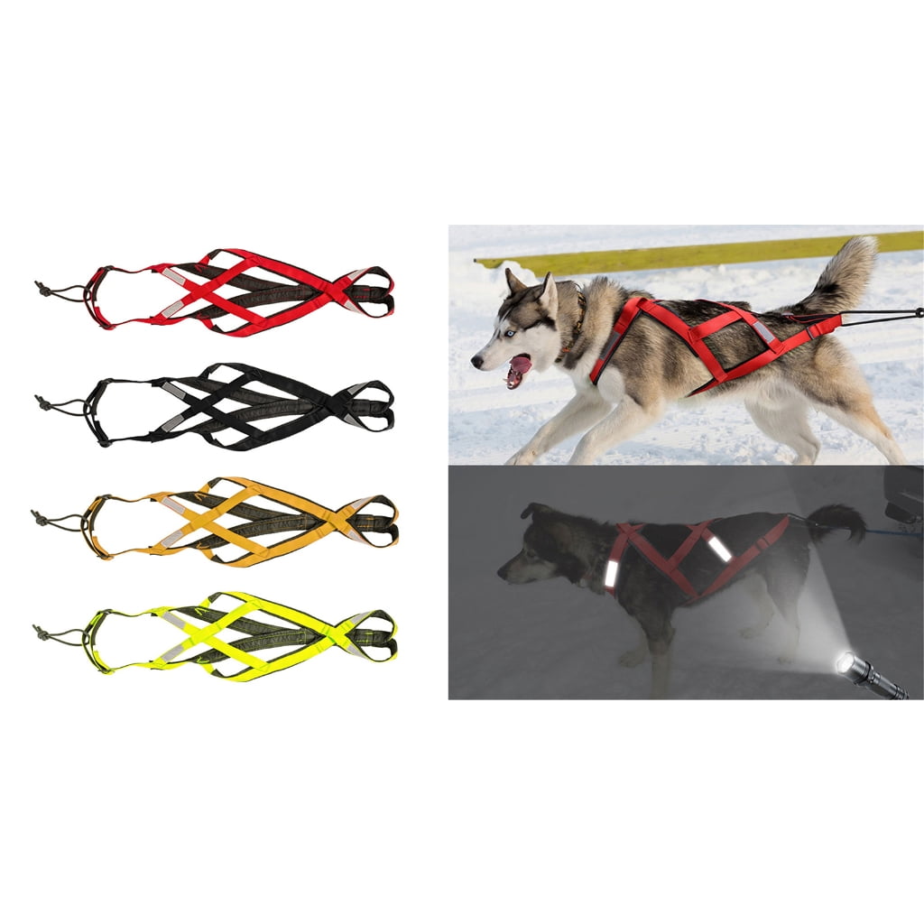 Dog Harness Vest for Large Dogs Harnesses for Sledge Skiing Sports Heavy Duty Belt Comfortable for Dog Training