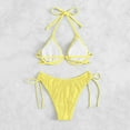 thumbnail image 6 of Afdoent Women's Bikini Sets Women Swimwear Bikinis Solid Swimsuit Ladies Halter Two Piece Swimwears Tankinis Set Beach Swimwear, 6 of 7