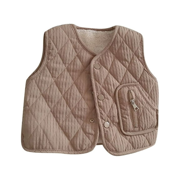MEZZALL Soft Vests Girls Boys Warm Winter Padded Sleeveless Jackets With Cozy For Outdoor Play Solid Color Breathable Teen Dailywear