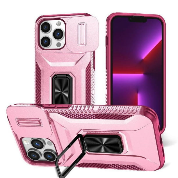 Funda para GANGXUN iPhone 13 Pro Max - Soporte metálico, Función magnética, Rosa