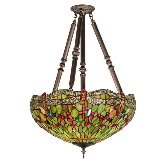 4 Tiffany Hanginghead Semi-Flushmount