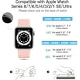 thumbnail image 5 of KOMI Compatible with Apple Watch Strap 38mm 40mm 41mm, Soft Silicone Sport Band Replacement Straps for iWatch Strap Series 9 8 7 6 5 4 3 2 1 SE, 38mm/40mm/41mm-M/L,, 5 of 6