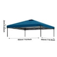 thumbnail image 2 of 118.9x118.9 Inch Gazebo Canopy Replacement Top Cover with Air Vents 10x10 FT Waterproof 210D Polyester Sunshade Roof for Outdoor Patio Garden Pavilion Grill Area Straight Leg Canopy Tent (Top Only), 2 of 5
