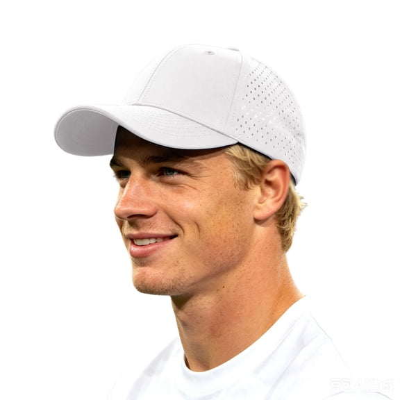 WAYUTE Men's Baseball Caps Solid Color Mesh Quick Drying Breathable Lightweight Sun Hat for Hiking Running Travel Summer Outdoor