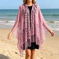 thumbnail image 2 of Lumtrix Lace Floral Shawls and Wraps for Women Evening Formal Dresses Wedding Bridal Shawl Scarf with Tassels Light pink One Size, 2 of 6