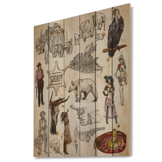 Design Art - Indians and Wild West An hand drawn pack