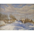 thumbnail image 3 of Fritz Syberg 14x12 Black Modern Framed Museum Art Print Titled - Snow-Covered Highroad in the Sunshine (1894 - 1895), 3 of 5
