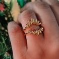 thumbnail image 2 of Sunburst Classic Ring Enhancer- Plain Ring Guard in 14K Yellow Gold Vermeil, 2 of 7