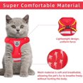 thumbnail image 3 of GFDYREE Cat Vest Harness and Small Dog Vest Harness for Walking, All Weather Mesh Harness, Cat Vest Harness with Reflective Strap, Step in Adjustable Harness for Small Cats (Red, S), 3 of 7