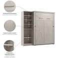 thumbnail image 2 of Pemberly Row Full Murphy Bed with Closet Organizer (88"W) - Engineered Wood, 2 of 13