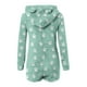 thumbnail image 4 of Mono cálido con capucha y orejas para mujer, estampado de manga larga, pantalones cortos, mono corto con cremallera, bolsillo, ropa de dormir, ropa de casa, tops de poliéster para mujer, 4 of 5