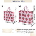 thumbnail image 2 of FORMRS Womens Corduroy Tote Bag Crossbody Shoulder Handbag with Pocket, Cartoon Strawberry, 2 of 7
