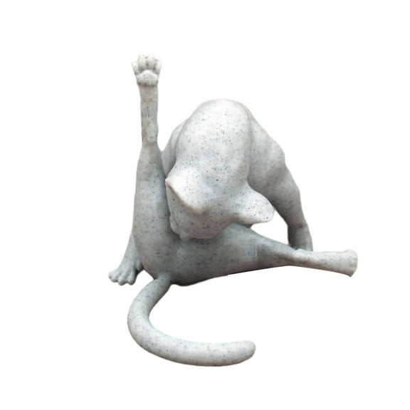 Funny Ass Licking Cat Figurine Vivid Appearance Cat Decor Art Sculptures Outdoor Garden Statue Home Ornament