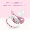thumbnail image 4 of CutiePlusU Adult Sized Pacifier Big Shield Dummy Printed Soother BPA Free Little Princess 3-Pack, 4 of 5