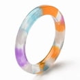 thumbnail image 3 of 10pcs Cellulose Acetate(Resin) Finger Rings Plain Band Rings Colorful Size 6 Inner Diameter: 17mm, 3 of 3