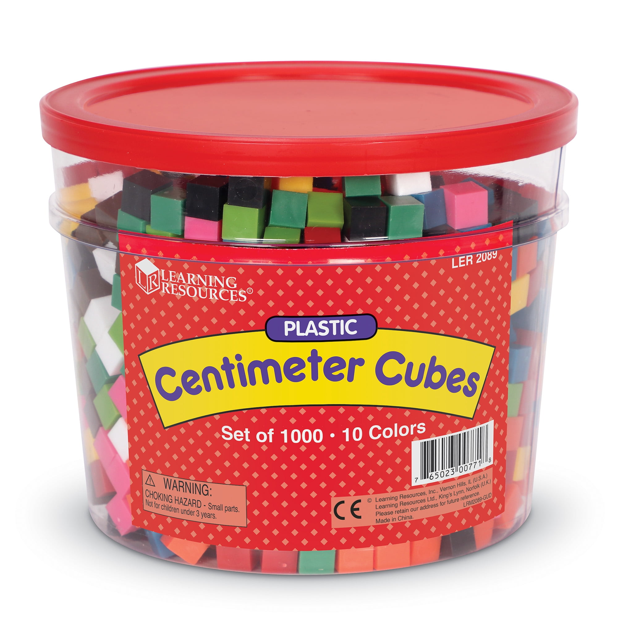 Learning Resources Centimeter Cubes, Assorted Colors, Set of 1000