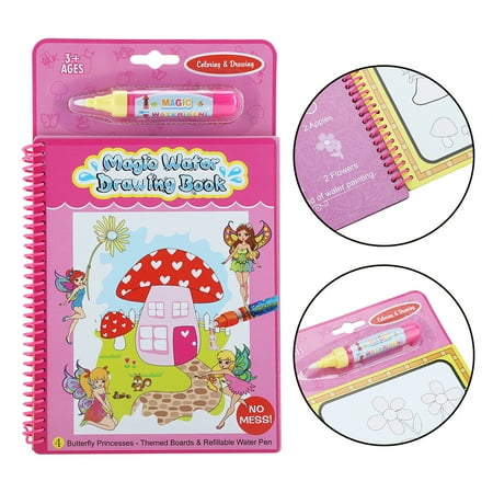 Greensen Livre De Dessin à Colorier Eau Magique Portable Enfants Peinture Cadeau éducatif Jouet Livre De Coloriage Pour Enfants Livre De Peinture à