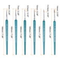 thumbnail image 2 of Uxcell 9pcs Detail Paint Brushes 10mm Nylon Miniature Painting Brush for Watercolor Acrylic Painting(000#-6#), Blue, 2 of 6