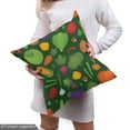 thumbnail image 5 of Ambesonne Vegetables Fabric by the Yard Upholstery, Simple Veggies Greens, 5 Yards, Emerald and Multicolor, 5 of 5