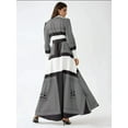 thumbnail image 3 of Printed A-Form Maxi Dress with Belt, 3 of 4