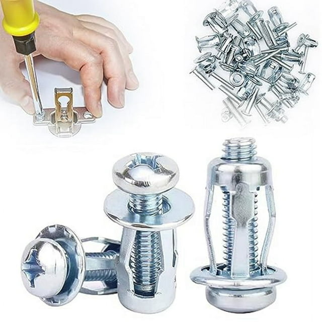 Tuerca de PéTalo de Tornillo de ExpansióN, X 20 Tuerca de Metal con Forma de PéTalo Tuercas de PéTalo para Pared Hueca Hierro PláStico Metal Fino A