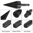 thumbnail image 4 of Uxcell 42mm Firewood Drill Bit Wood Log Splitter Drill, Square Hex Round Shank 4 Pack, 4 of 6