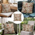 thumbnail image 6 of Mushroom Spring Throw Pillow Cover Floral Summer Plant Leaves Retro Cotton Linen Cushion Cover Throw Pillow Case with Invisible Zipper for Couch Sofa Bed Chair Car 16x16 Inch, 6 of 9