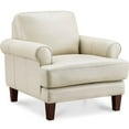 thumbnail image 6 of Hydeline Dawn Top Grain Leather Armchair Cognac Brown with Tapered Legs Feather Down Memory Foam and Springs Seating, 6 of 6