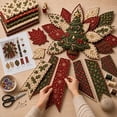 thumbnail image 3 of Fountwell Christmas Quilted Door Hanging Kit DIY Sewing Patchwork Decor Craft Gift for Adults, 3 of 7