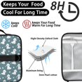 thumbnail image 4 of Bichon Frise and Dog Paw Print Insulated Lunch Bag with Shoulder Strap and Bottle Holder,Bento School Lunch Bag Box,11x9.5x3.5 Inches, 4 of 5