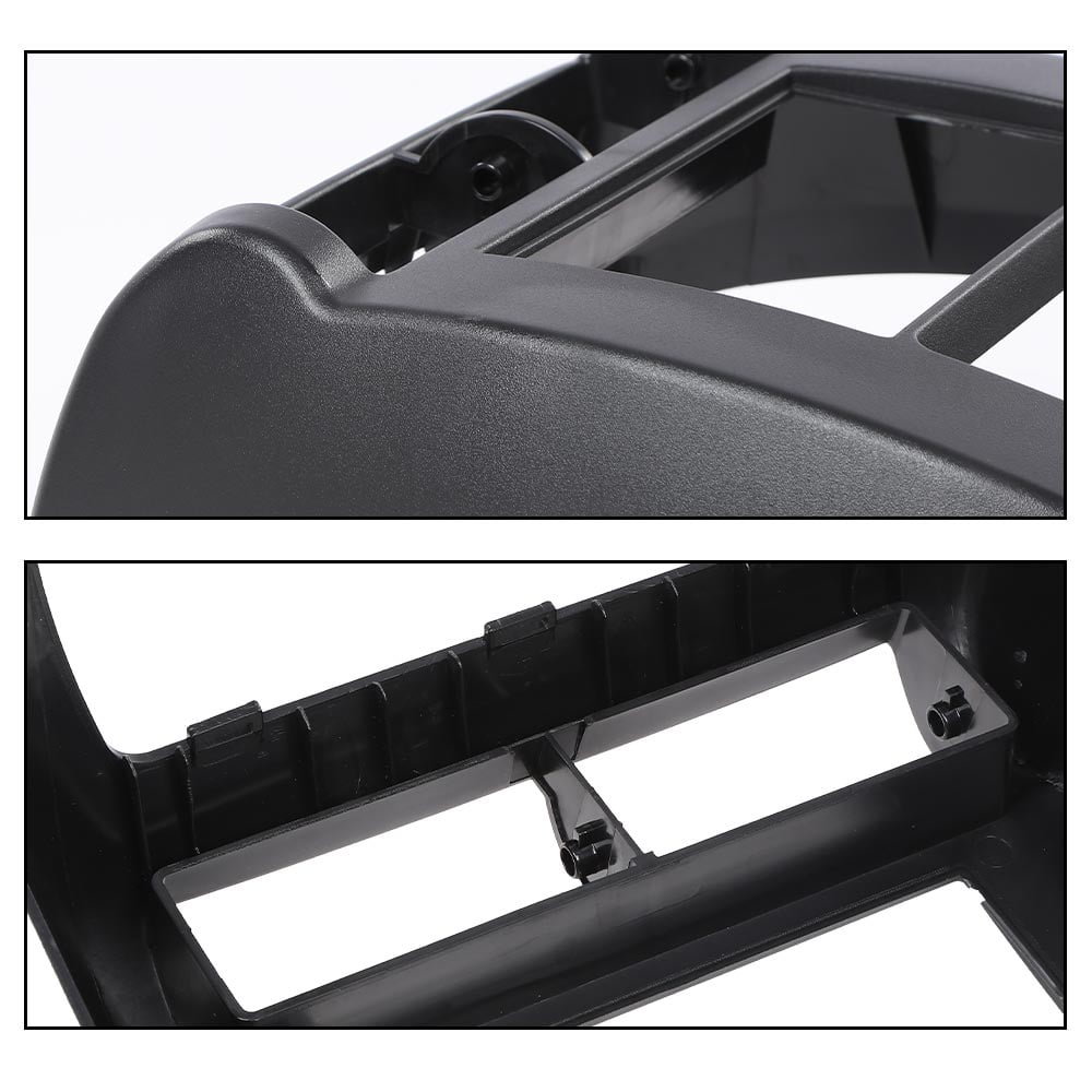 PIT66 Dash Cover Panel Kit Fit for 1997-2002 Jeep Wrangler TJ 95-6549 Black Double Din Radio Dash Mounting Bezel