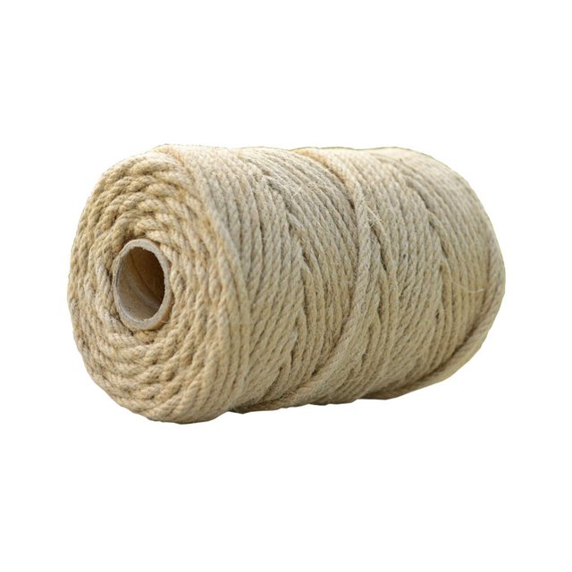 Cuerda de cáñamo natural para la reparación de la columna de rascado de gatos, jardín de bricolaje y decoración del hogar TUNC Sencillez