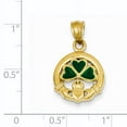 thumbnail image 2 of Beautiful 14k Enameled Claddagh Charm, 2 of 2