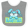 thumbnail image 3 of Inktastic My First Easter Cuddly Blue Bunny Boys or Girls Baby Bib, 3 of 4