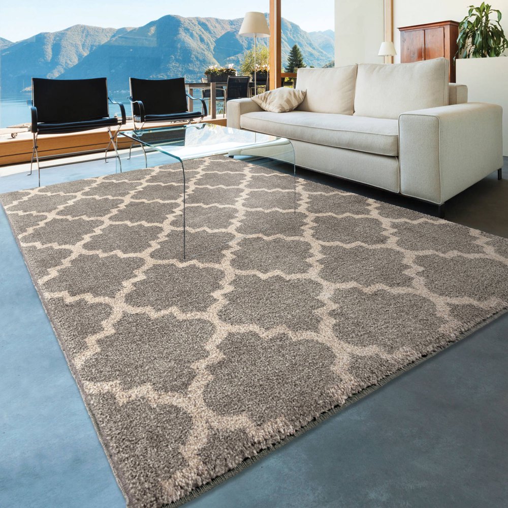 Orian Rugs Geometric Trellis Ginter Gray Area Rug