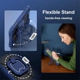 thumbnail image 4 of Heavy Duty Shockproof Case for Samsung Galaxy Tab A11+,Anti drop silicone+PC Layer Protective Case 360 ° Rotating Square Handle Stand With Shoulder Strap,Dark blue,For Galaxy Tab A11+, 4 of 8