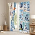 thumbnail image 3 of Erosebridal Ocean Nautical Sailboat Blackout Curtains Set of 2 (52x84 Each),Kawaii Sea Starfish Vintage Rustic Farmhouse Window Curtains For Boys Girls, 3 of 7