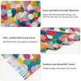 thumbnail image 5 of FORMRS Womens Scarf Winter Soft Long Big Warm Shawls Wrap Tassel Scarves, Dark Colorful Circles, 5 of 9
