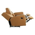 thumbnail image 4 of Relax A Lounger Einsley Relcining Sofa in Caramel Faux Leather, 4 of 5