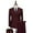 Wine, variant on Wdfiry 2 Piece Men's Big and Tall Blazer Sets Fashion Button Lapel Long Sleeve Blazer Jackets and Long Pants Sets Plus Size Solid Color Business Work Suit Sets