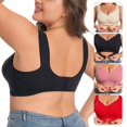 thumbnail image 5 of Lumistal Push Up Bra Front Closure Wireless Full Cup Bra Side Breast Support Anti Sagging Comfort Bra Plus Size Sports Bras for Women XL, 5 of 5