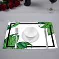 thumbnail image 2 of MKHERT Watercolot Botanical Tropical Leaves Frame, Banana Tree Leaves Placemats Table Mats for Dining Room Kitchen Table Decoration 12x18 inch,Set of 6, 2 of 4
