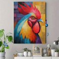 thumbnail image 4 of Qisvanset Rooster Oil Painting Canvas Wall Art 15.75x11.81 INCHES, 4 of 8