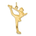 thumbnail image 3 of Finest Gold 10K Solid Diamond-cut Figure Skater Charm, 3 of 4