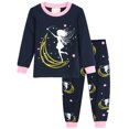 thumbnail image 1 of Little hand Pyjamas pour Filles Tout-Petits Glowing Girl Moon Ensemble de Pyjama 4T, 1 of 9