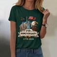 thumbnail image 2 of TOWED22 Women's Vintage 250Th Anniversary Commemorative T-Shirt America 250Th Anniversary Patriotic Shirt(Dark Green,S), 2 of 8