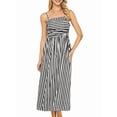 thumbnail image 3 of Summer Dresses for Women Beach Maxi Dress Spaghetti Strap Striped Boho A Line Wedding Guest Flowy Long Dress Black XL, 3 of 8