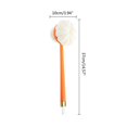 thumbnail image 3 of Shower Body Brush 2 in 1with Long Handle Hanging Storage Saving Space for Bathroom Body Cleaning Message Orange, 3 of 4