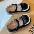 thumbnail image 6 of Piuwrlz Kids Closed Toe Shoe Girls Soft Soled Imitation Leather Shoes New Flat Heel Dress Ballet Flats Black Size 33, 6 of 6